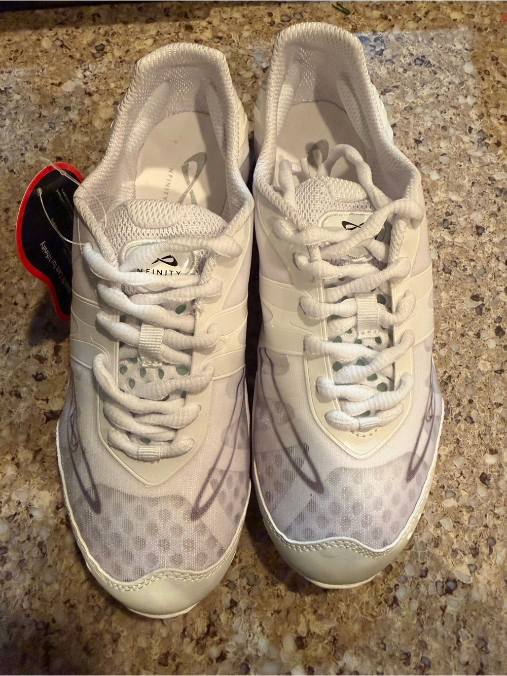 NFINITY Women's White Low-Profile Athletic Sneakers